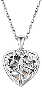 PROSILVER Collier Médaillon Femme en Argent 925/Plaqué Or Jaune/Or Rose, Pendentif Coeur/Rond/Ovale Personnalisable avec Photo Texte