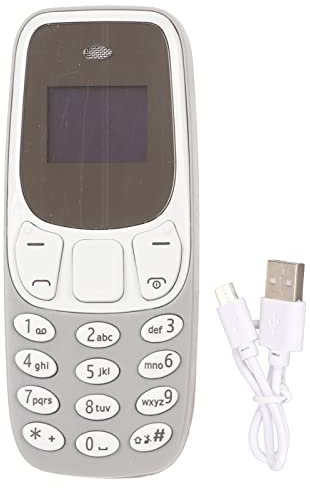 Zunate Mini Mobile Phone, the Smallest Dual SIM Card GSM Phone for Adults (Grey)