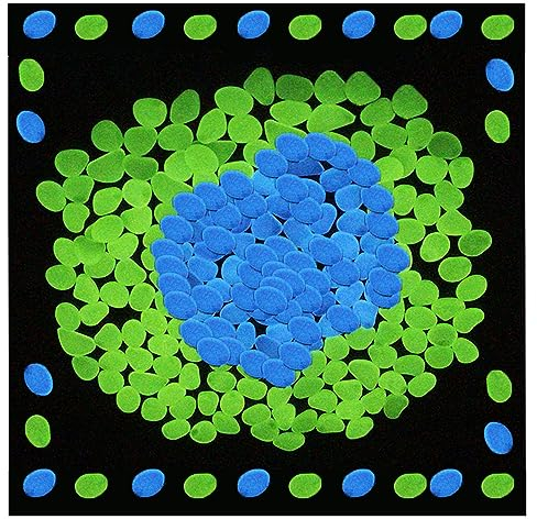 Changyeah 300 Pezzi di Pietre Luminose dai Colori Brillanti - Ciottoli da Giardino per Acquario, Decorazione per Esterni, Passerella (Colori Misti)