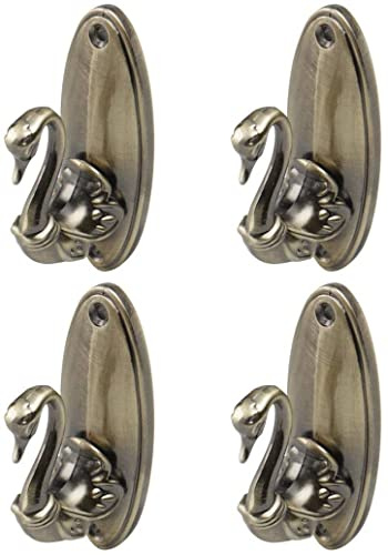 XYWHPGV Vorhang Raffhalter Haken Zinklegierung Vintage Quaste Vorhang Schirm Gardinenhalter Fenster Holdback Wandhaken Kleiderbügel 4er Set, Bronzeton(68fd3 0524c 70e4d f5584 b4a4e cb9b3