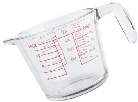 Ciieeo Vaso Medidor Escala Taza Graduada De Cocina De Vidrio Espesado Taza Medidora De Leche Para Uso Casa
