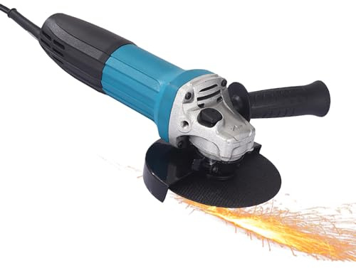 Amoladora angular de 1200 W, diámetro de disco: 125 mm, 6 velocidades de regulación, velocidad de ralentí: 15.000 min-1, amoladora angular profesional para pulir, lijar y cortar