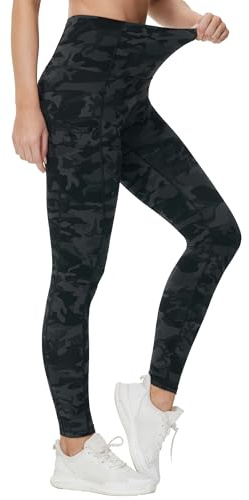 THE GYM PEOPLE Damen High Waist Sport Leggings mit Taschen, Lange Laufhose Blickdicht Shape Stretch Leggings für Fitness, Yoga, Pilates