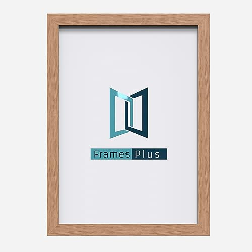 40 x 60cm Picture Frame (400 x 600mm) Wall Mounted Shatterproof Styrene Front, Portrait or Landscape Display for Posters Photos Prints Art, Oak