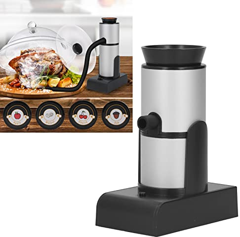 Fumoir Alimentaire, Mini Machine à Fumée Portable, Machine à Fumée Portable, Gastronomie Moléculaire, Cuisson du Steak, du Saumon, Infuseur pour Restaurant Domestique (SILVER)