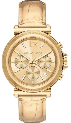 Michael Kors Maren Damklocka, Quartz kronografverk med armband i rostfritt stål eller läder