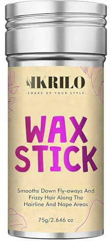 flintronic Haarwachs Stick, Wachsstab für Haare, Starker Halt, lässt das Haar Ordentlich und Ordentlich Aussehen, für Perücken, Haarsträhnen, Frizz, Babyhaar (75g, Fruchtig）