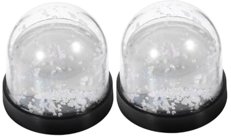 HAMPPLIES 2piezas Kit De Manualidades Bola De Nieve Personalizable Para Fotos Base Plástica Para De Cumpleaños y Navidad Diseño Invernadero Sublimación Clara y Vibrante