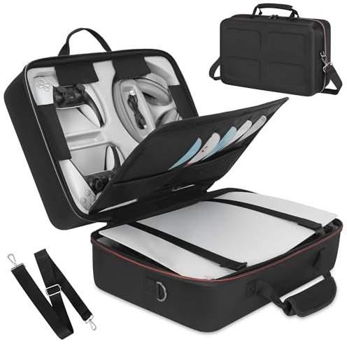 OUUTMEE Sac de Transport pour PS5, Résistant Aux Chutes, Étanche, Noir