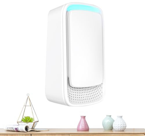 Ruwshuuk Purificador De Aire Para Habitación,Filtro De Aire Portátil Con Iones Negativos | Eliminador De Olores Ionizador Silencioso Para Sala De Estar Dormitorio Cocina Zona De Mascotas Sótano