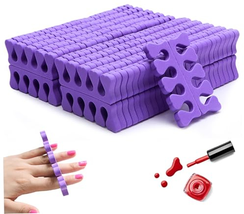 100pcs Pedikürezehenabscheider, weiche Schwammschaumzürentreiber für Pediküre, wiederverwendbare Fingerteiler für Nagellack.
