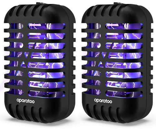Lampe Anti Moustique 2 Pack, Prise Anti Moustique Tueur de Tue Mouche Electrique, Piège à Insectes UV Électrique d'Intérieur Destructeur d'Insectes pour Mouches, Moustiques, Mites
