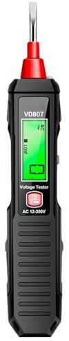 Probador de Voltaje, Comprobador de Circuitos Preciso, Probador de Voltaje y Circuito con Pantalla Digital 12-300V CA para Automóvil, Hogar y Electrodomésticos