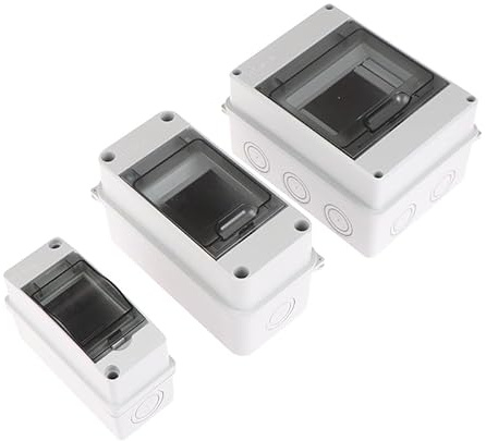 Cuadro Electrico Superficie Caja de distribución eléctrica impermeable for exteriores, disyuntor MCB, caja cables unión plástico, fuente alimentación(B)