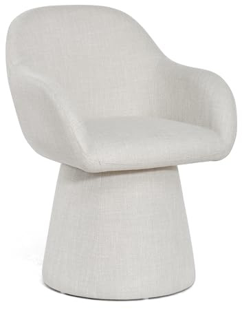 Duhome Esszimmerstuhl Mid Century 360-Grad-Drehstuhl aus Leinen moderner Loungesessel gepolsterter Polsterstuhl für Wohnzimmer, Schlafzimmer, Büro, Wartezimmer
