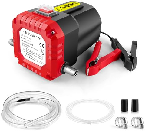 12V 300W Electric Car Oil Extractor Pump For Transfer Fluid Engine Vacuum + Hose Electric Car Diesel Engine Oil Pump Fuel Transfer Extractor Suction Pump