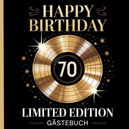 Gästebuch zum 70. Geburtstag - Erinnerungsbuch im Retro Design: Geschenkidee für die Geburtstagsfeier – für Frauen und Männer – mit verziertem Rahmen ... liebe Worte, Fotos und besondere Momente