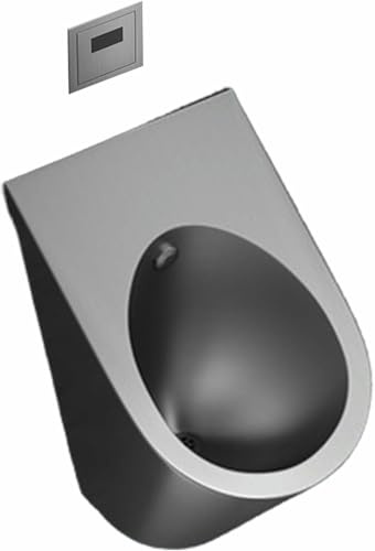 Toilette commerciale con sensore in acciaio inox per orinatoio, antispruzzo, con sistema automatico F, perfetto per servizi igienici, colore grigio