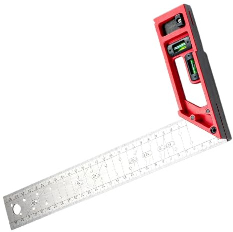 Square Ruler Tool | Multi-function Right Angle Measuring Ruler | 90 Degree Precision Square | for Furniture Cabinets Cupboard Closet Wardrobe Chair Table Construction