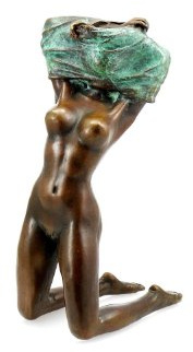 Kunst & Ambiente - Erotische Bronzefigur - Stripperin Figur - signiert Aldo Vitaleh - Sexy Skulptur - Frauen Akt - Akt Büste
