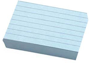 100 Karteikarten DIN A5 / blau / liniert / 190 g/m²