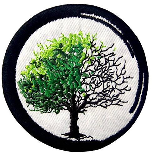 Aufnäher, bestickt, Design: Zen Von der Geburt bis zum Tod Buddhismus, zum Aufbügeln oder Aufnähen