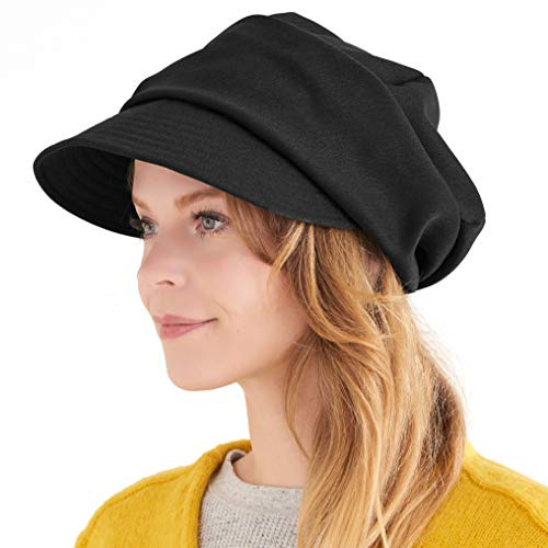 CHARM Coppola Newsboy Berretto da Donna, Nero