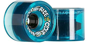 Cloud Ride! Wheels Cruiser 69mm 78A Longboard Wheels, Clear Blue