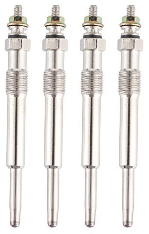 Aramox Glow Plugs,4Pcs/Set Universal Iron Glow Plugs Pre‑Heating Heater Plug Silver Fit for Focus/Transit/C‑