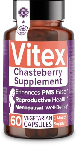 Intimate Rose Vitex Chasteberry Supplement for Women, 1000 mg - Chaste Tree Berry for Hormone Balance, Fertility & PMS Support, Regulate Cycles - 60 Capsules