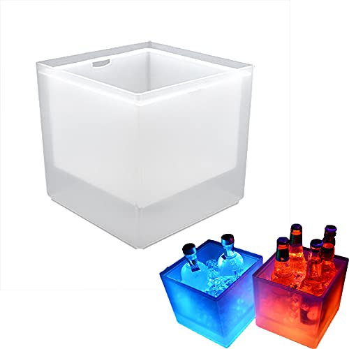 HIOD 5l Waterproof Led Color Changing Plastic Ice Bucket Bars Nightclubs Led Light Up Champagne Beer Bucket Bars