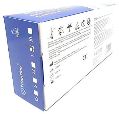 Blue nitrile gloves pack of 100 Titanfine (Medium)