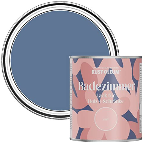 Rust-Oleum Blue Moisture Resistant Bathroom Wood and Cabinet Paint in Matt Finish - BLUE RIVER 750ML