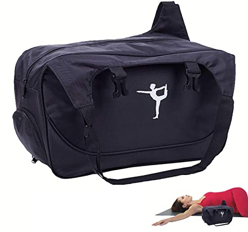 LOSOO Borsa da Palestra per Yoga - Borsa per Tappetino Yoga Pilates,Borse da Palestra per Yoga con Scomparto e Tasca per Viaggi, Campeggio, Palestra, Altri luoghi