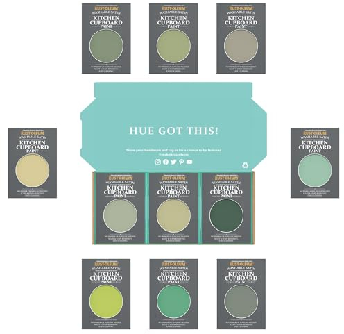 Rust-Oleum Kitchen Cupboard Paint in Satin Finish – Rich Greens Tester Box