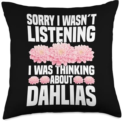 Dahlia Seeds for Planting Dahlia Gardener Tools Pink Dahlias Throw Pillow