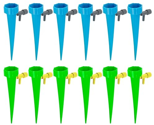 Qaziuy Automatisches Bewässerungssystem, 12 Stück, Tropfbewässerung für Garten, Balkon, Topfpflanzen und Urlaub
