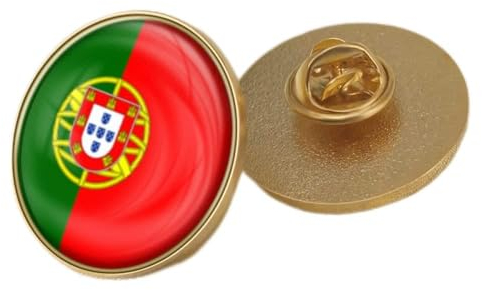 Modische, Modische Broschen Mit Kristall Emaille Flagge Portugals, Anstecknadeln, Charme, Ethnisches Ansteckabzeichen, Neuheit, Trendige Hip Hop Knöpfe, Anstecknadeln, Klassischer Patriotisc