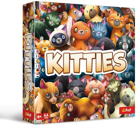 Trefl Kitties – Juego de Mesa Loco para Toda la Familia, Gatos, para Amantes de Gatos, Juego de salón Lleno de giros y Vueltas, para Adultos y niños a Partir de 6 años