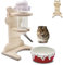 Hamster Water Bottle with Stand, 125 ml Guinea Pig Water Bottle, Hamster Food Bowl Ceramic Hamster Stuff Accessories for Syrian Hamsters
