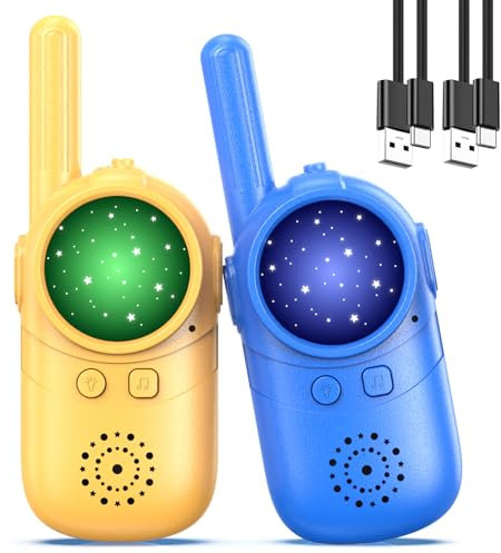 Inspireyes Walkie-Talkies für Kinder, Spielzeug für Kleinkinder, 2er-Pack Geburtstagsgeschenke für Jungen von 3 bis 8 Jahren, Indoor- und Outdoor-Spiele