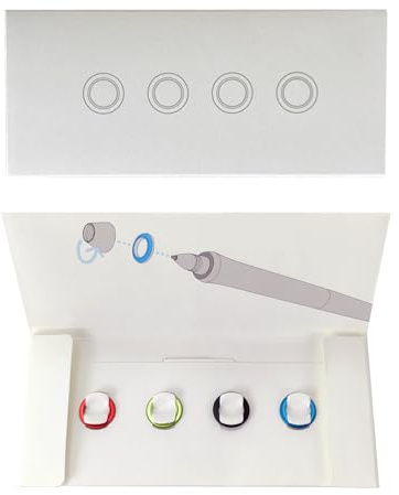 YYMT 4 PCS Stylus Replacement Rings for Wac KP-501 KP-503 KP-504 Pens, Digital Pen Ring for Drawing Tablets, Drawing Pad Stylus Tip Accessories, Drawing Tablet Pen Replacement Ring Accessories