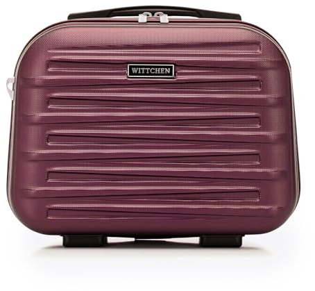 WITTCHEN Skyspeed Line Kosmetikkoffer Reisegepäck ABS Hartschalenkoffer Kulturbeutel Kosmetiketui Kosmetiktasche Damen Schultergurt Elastischer Koffergurt Maroon Lufthansa/Eurowings/Ryanair/Condor