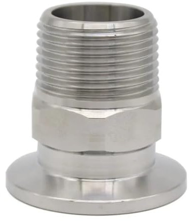 WKEWANG Adattatore flangiato Esagonale con Filettatura Esterna, Diametro Esterno 3/4''~1'', Raccordo for Tubo flangiato in Acciaio Inossidabile for Vuoto(50x2inch 321.7g)