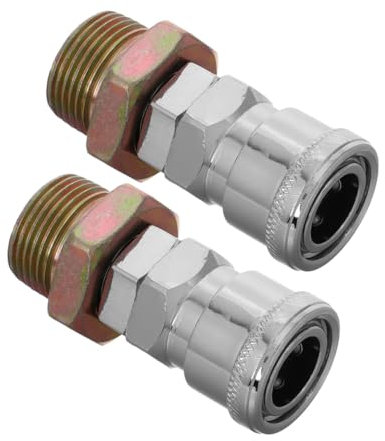 Amosfun 2pcs Gas Tank Connector Gas Tank Adapter Kit Gas Tank Hose Connector Truck Gas Tank Adapter Gas Tank Bracket Gas Can Fittings Gas Can Vent Quick Release Coupler Gas Connector Metal