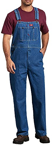 Dickies, Men's, WASHED DENIM BIB OVERALL, STONEWASHED INDIGO BLUE, 32W / 32L