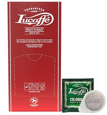 Lucaffè - 150 Cialde Caffè Compostabili ESE Ø44 mm - Colombia - Prodotto in italia - Qualità Superior - Espresso Cremoso