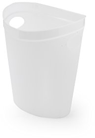 Addis 514806 Plastic Waste Paper Bathroom Bedroom Office Bin, 12 litre, White