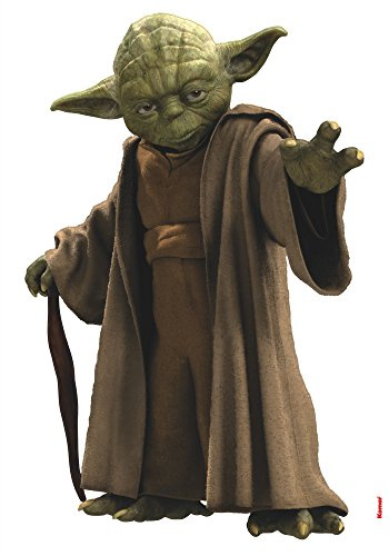 Komar Star Wars deco-klistermärke YODA | 100 x 70 cm | väggtatuering, väggdekal, väggdekal, väggmålning, Jedi, Jedimästare, rebeller, galax, barnrum | 14721 h