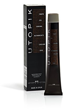 TINTE COLORACIÓN PERMANENTE UTOPIK 8/1 RUBIO CLARO CENIZA - 60 ML